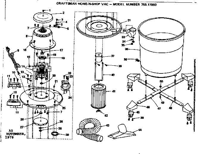 CRAFTSMAN CRAFTSMAN VAC Parts Model 75817860 Sears