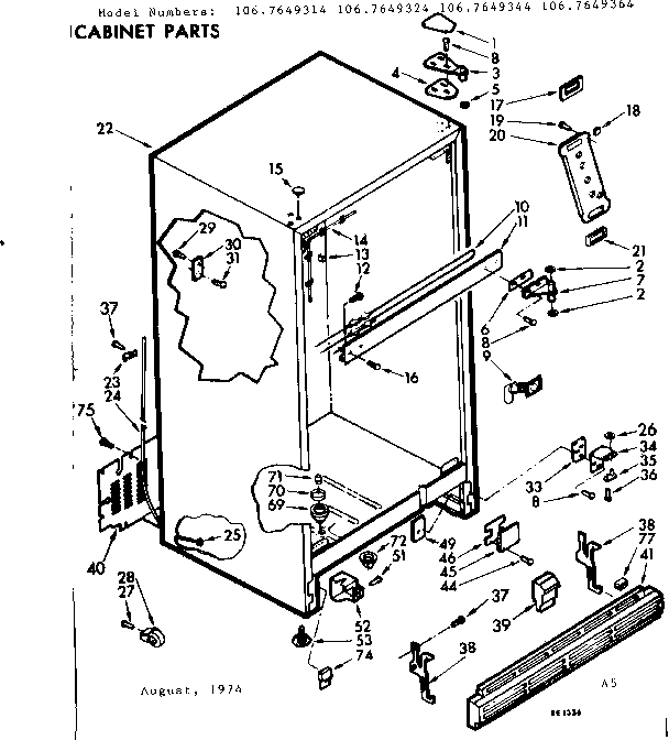 Kenmore Coldspot Model 106 Parts Diagram