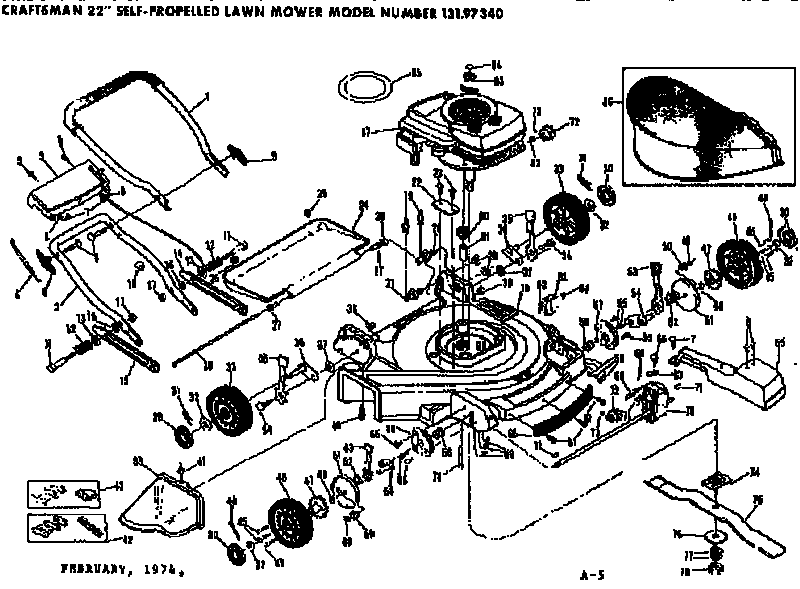 Craftsman Self Propelled Lawn Mower Parts Diagram Part Diagram Part