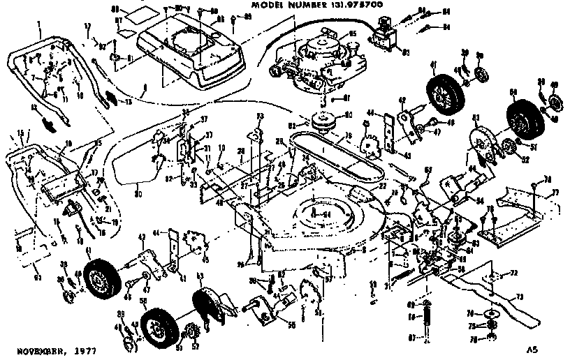 CRAFTSMAN CRAFTSMAN 22 INCH POWER PROPELLED ELECTRIC START LAWN MOWER