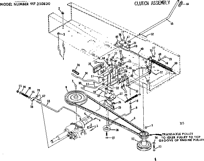Clutch Assembly Diagram  U0026 Parts List For Model 917250830