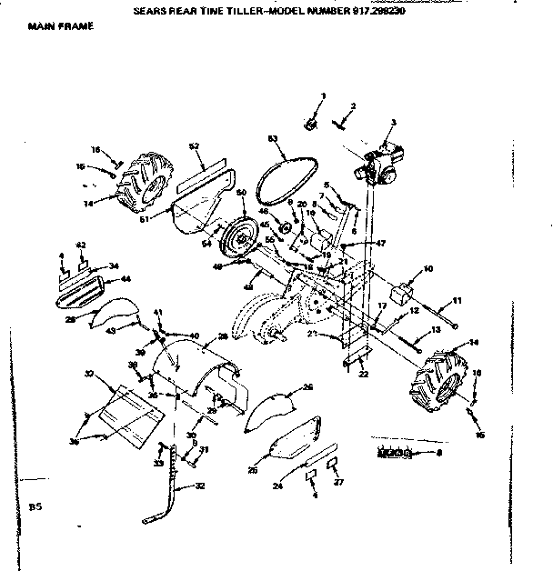 Sears rear tine tiller