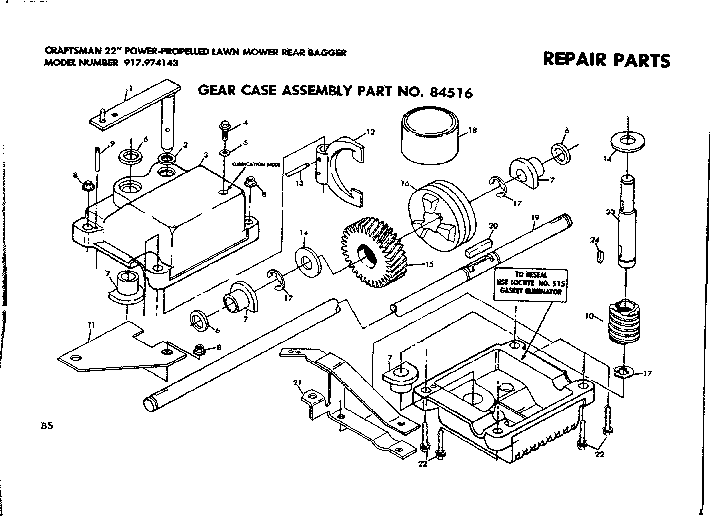 Craftsman 22 In PowerPropelled Lawn Mower Rear Bagger Replacement