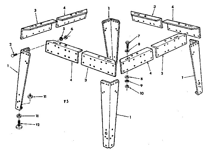 CRAFTSMAN Craftsman 10 inch radical saw Leg set Parts