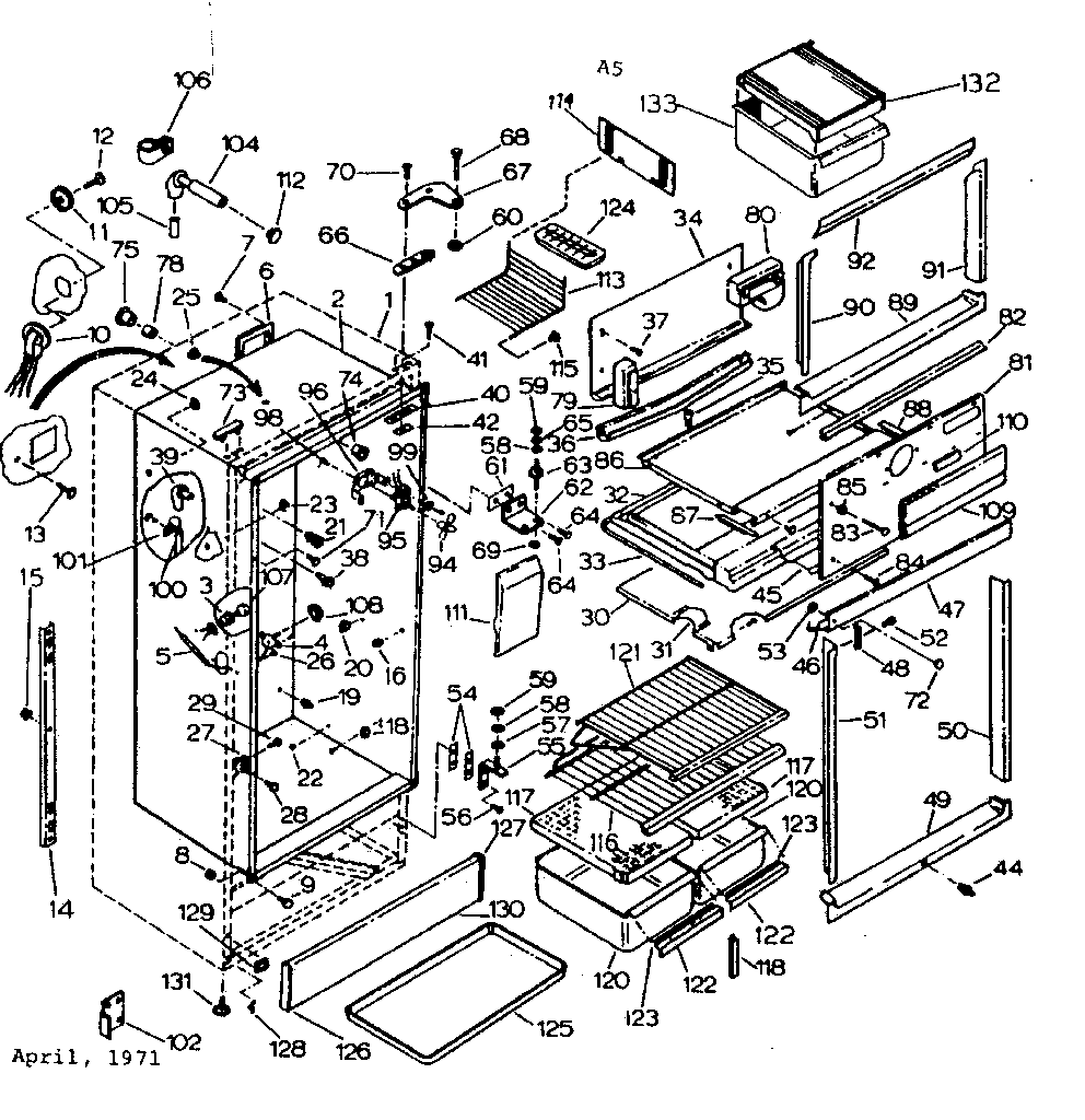 and Parts List for KENMORE All-Products-Parts model # 2537616821
