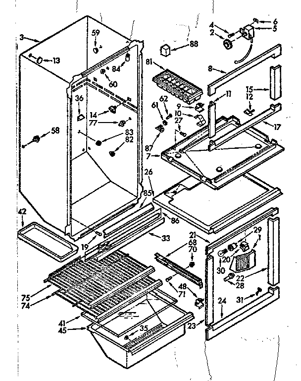 Kenmore Refrigerator Model 106 Cubic Feet