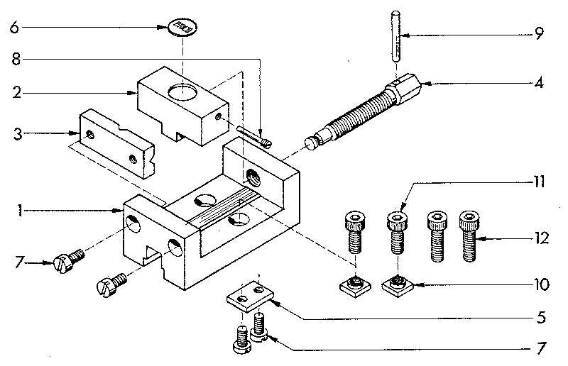 Machine Vice Diagram  U0026 Parts List For Model 549289000