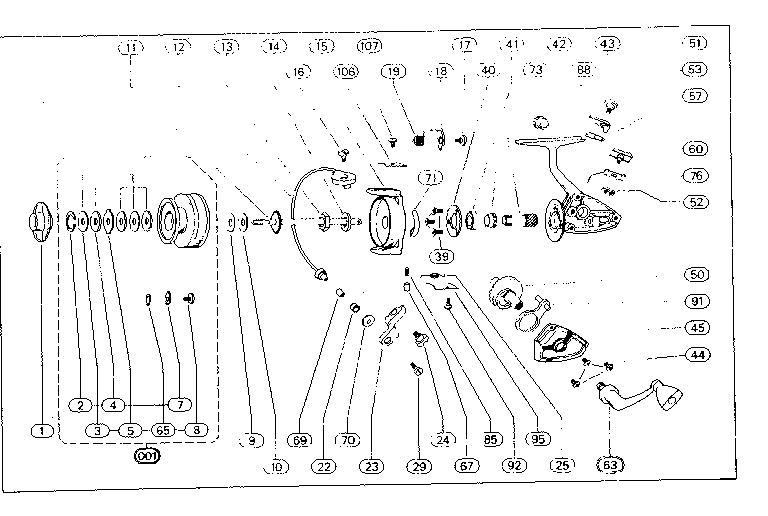 Parts Of Spinning Reel With Diagram