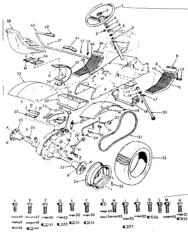 Craftsman Sears st 16 tractor Drive assembly Parts