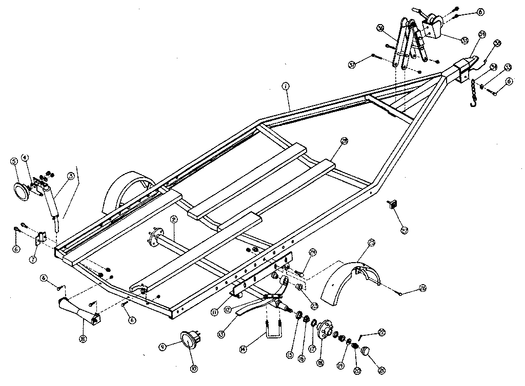 Parts Of A Boat Trailer Diagram