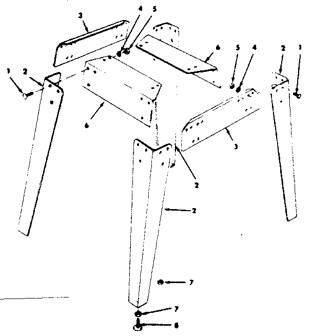 CRAFTSMAN Craftsman 9 inch motorized table saw Leg set Parts