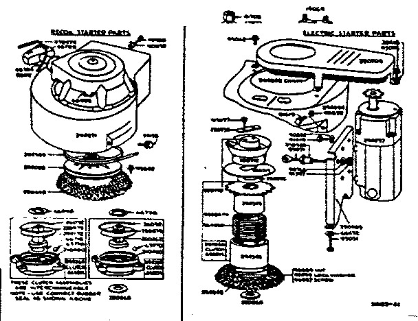 STARTER PARTS Diagram & Parts List for Model 8bh904010904799 BRIGGS