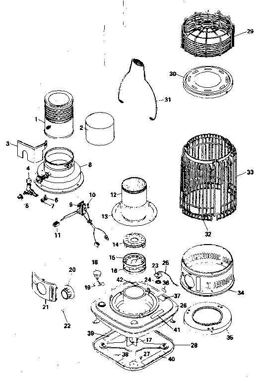 KENMORE SEARS PORTABLE KEROSENE HEATER Parts Model 564351010 Sears