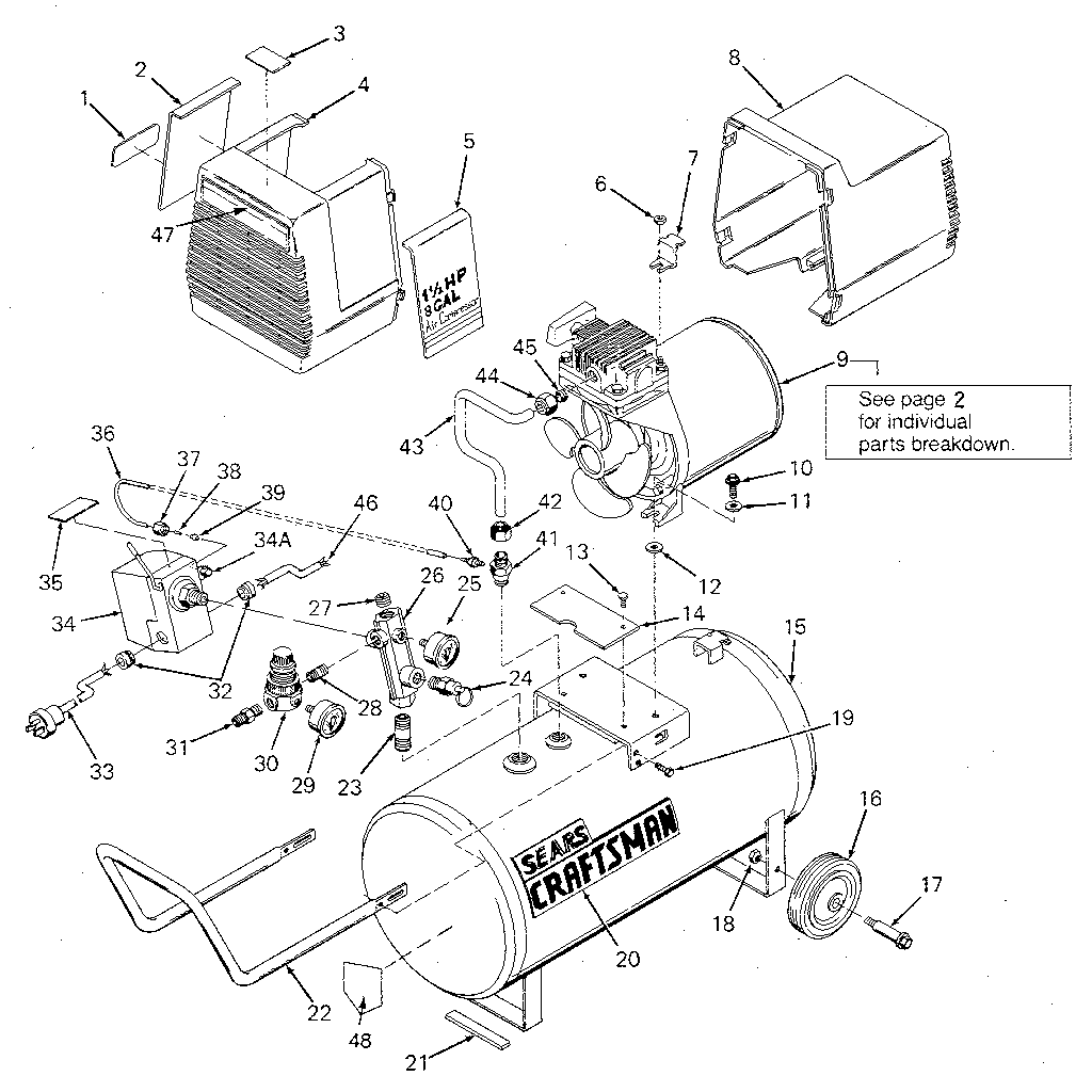 Craftsman 919 Air Compressor Parts Manual 3873