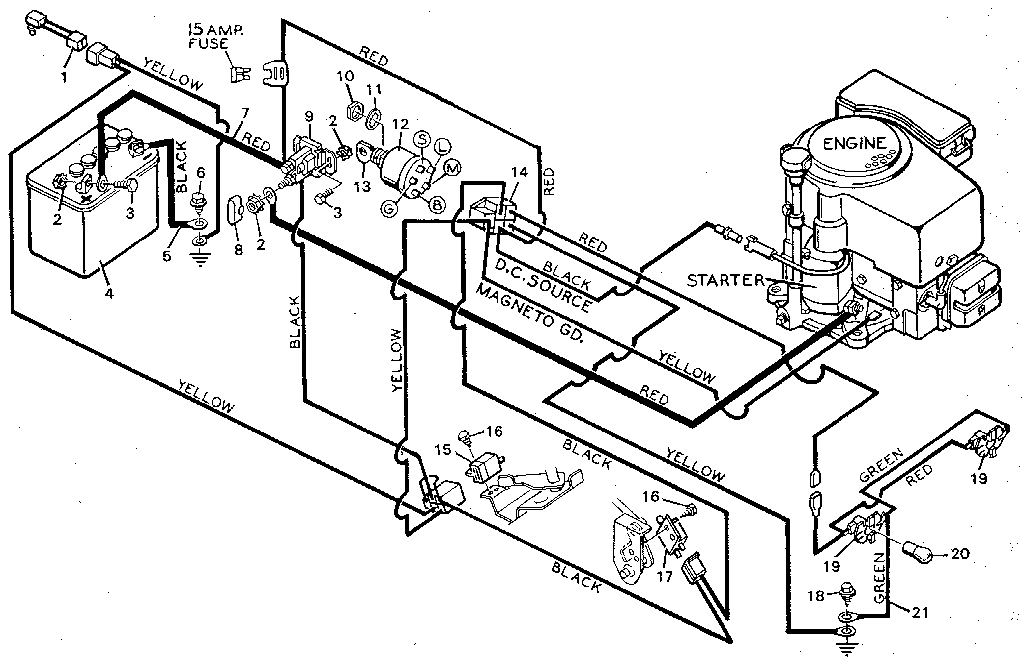 Riding Mower Wiring Diagram from c.searspartsdirect.com