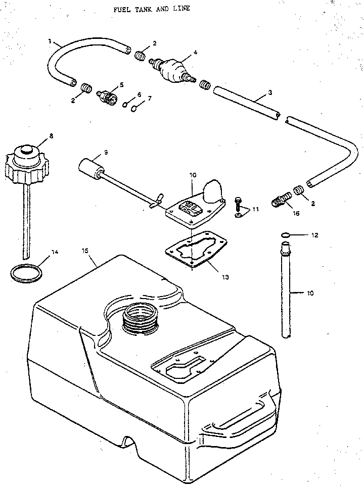 Fuel Tank And Line Diagram  U0026 Parts List For Model