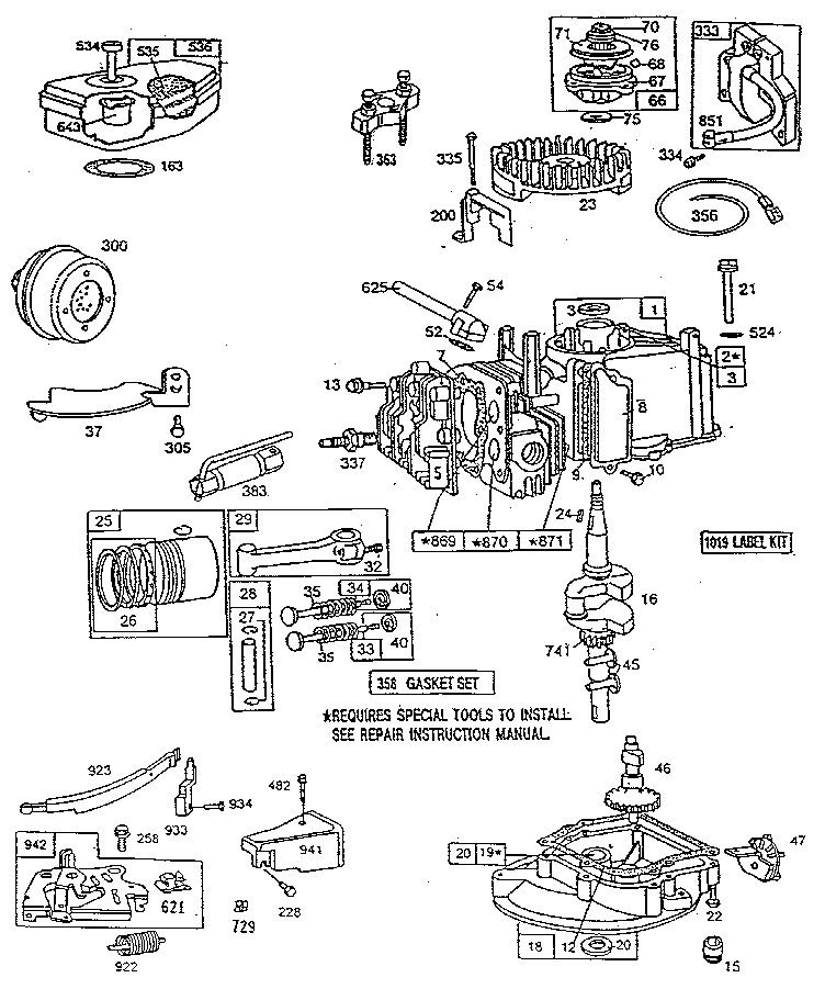BRIGGS & STRATTON ENGINE Parts | Model 9250231980131981 | Sears PartsDirect