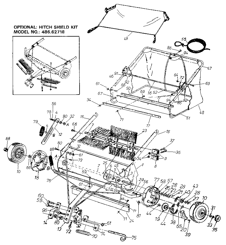 CRAFTSMAN 38" LAWN SWEEPER Parts | Model 486240383 | Sears PartsDirect