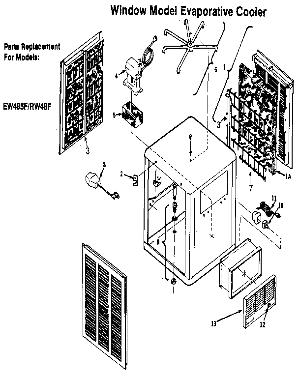ADOBEAIR EVAPORATIVE COOLER Parts Model ew485frw48f Sears PartsDirect