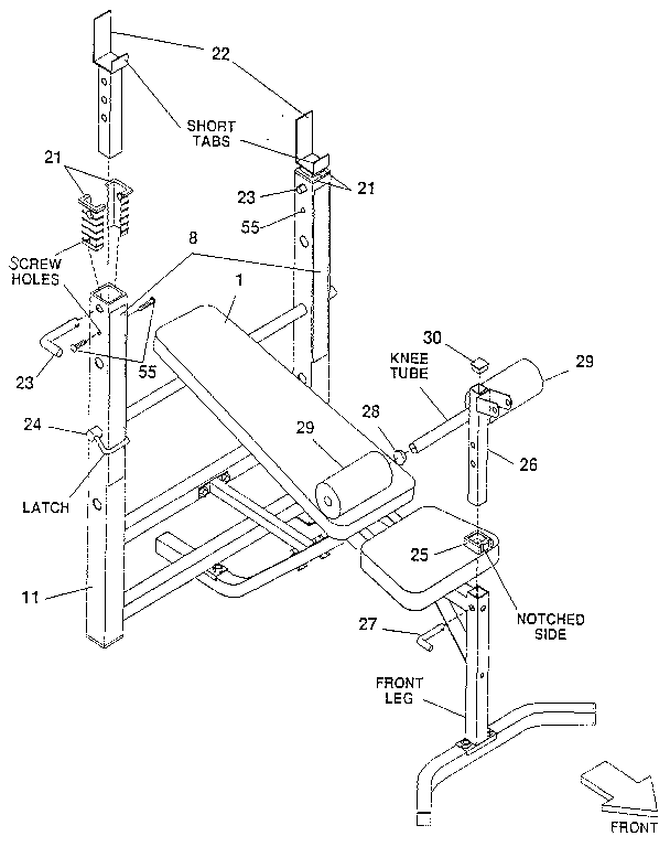 Dp Weight bench Figure 2 Parts
