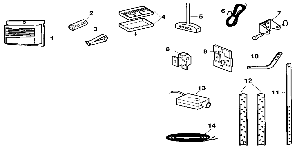 Craftsman Garage door opener Installa... Parts