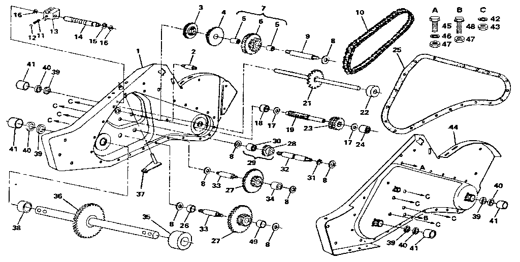 TRANSMISSION Diagram & Parts List for Model 917299880 ... craftsman tiller engine diagram 