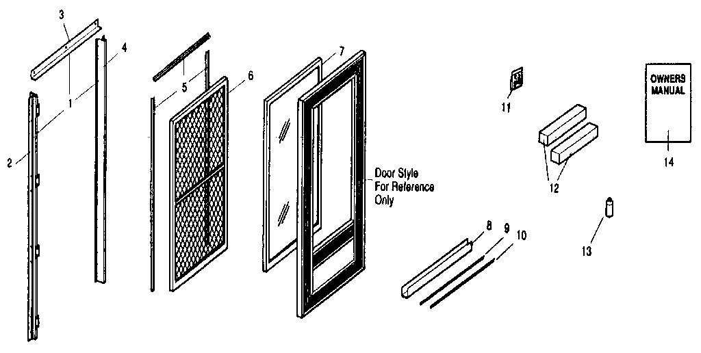 Sears Custom Black Fullview Best Stormscreen Door Parts Model