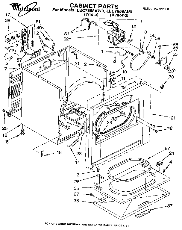 Whirlpool Gas Dryer Parts Diagram