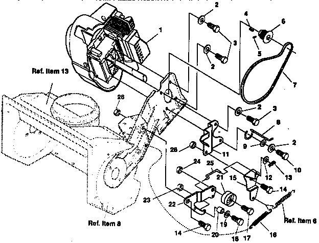 Craftsman Snow thrower Engine and drive repair parts Parts
