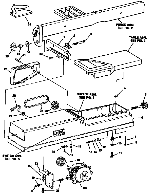 CRAFTSMAN Jointer/planer Jointer assembly Parts