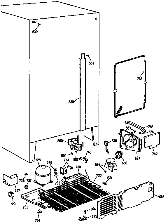 Kenmore  Refrigerator  Unit parts