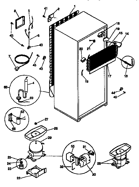 Kenmore  Top-Mount Refrigerator  Unit parts