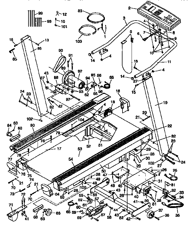 LIFESTYLER Lifestyler expanse 2000, treadmill Parts  Model 831297280 