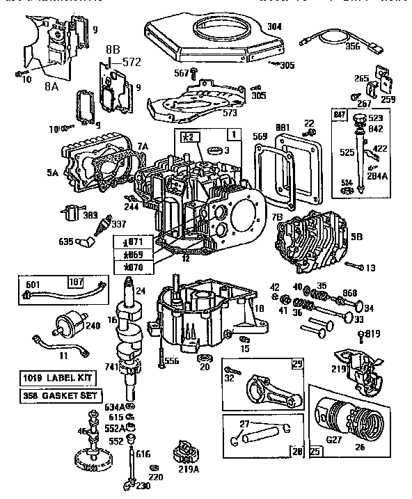 BRIGGS & STRATTON ENGINE Parts | Model 422707152901 | Sears PartsDirect