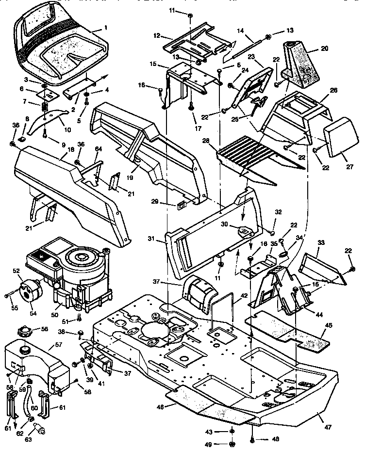 Craftsman Lawn Mower Engine Parts Diagram