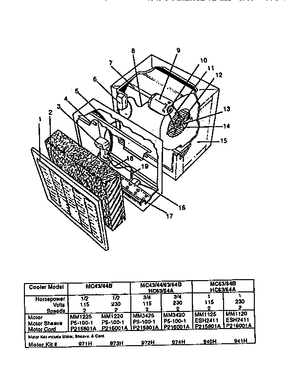 Swamp Cooler Diagram Parts