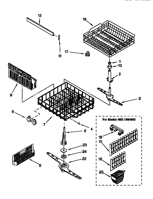 665.1564993 Ultra Wash III dishwasher-top not cleaning