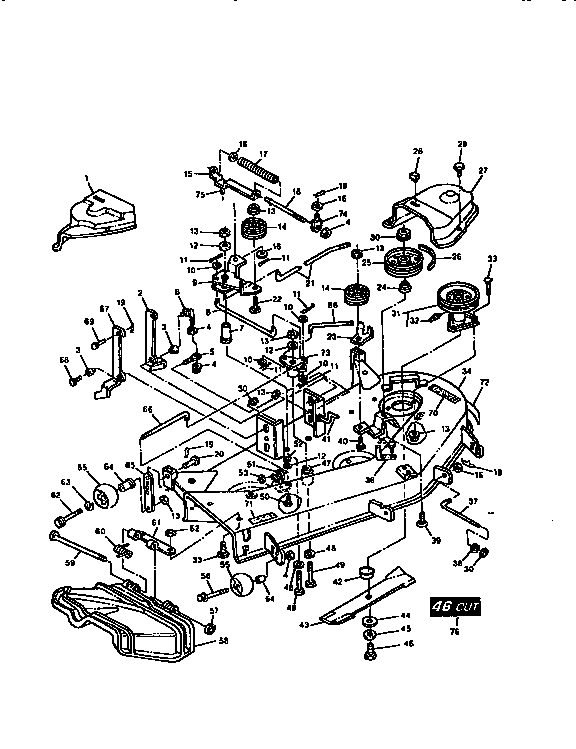 Mower Deck 46 U0026quot  Diagram  U0026 Parts List For Model 1646 Sabre