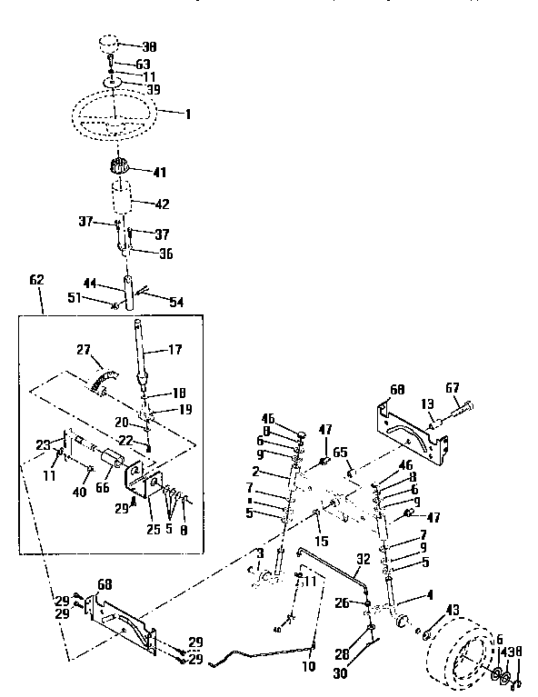 Western Auto  Tractor  Steering assembly