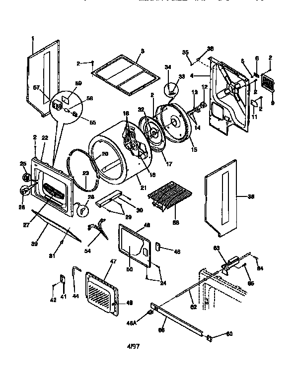 Kenmore Laundry center Dryer assembly Parts