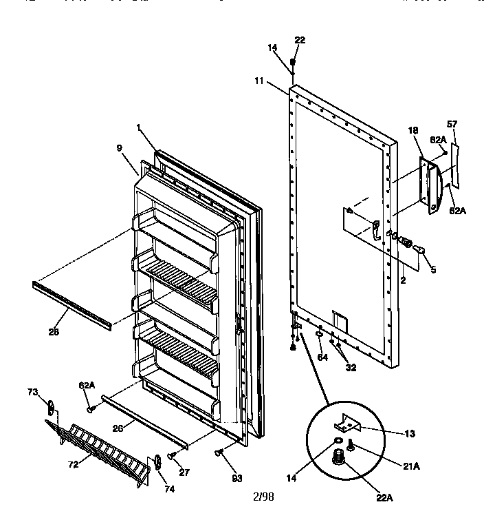 SOLVED: Kenmore Upright Freezer: 253.9284110 Door stopped - Fixya