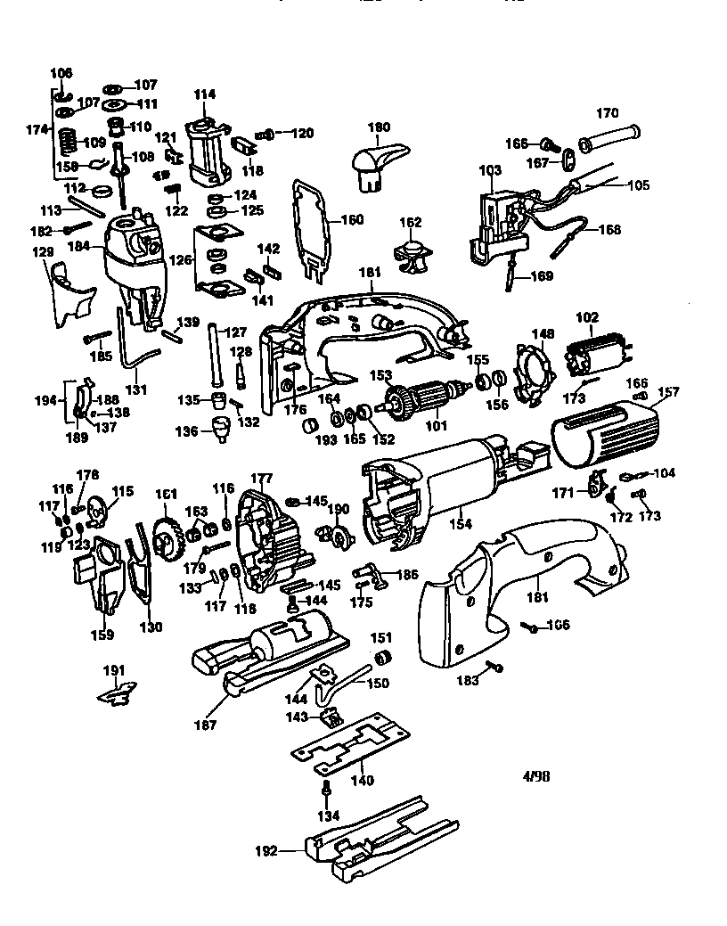 DEWALT JIG SAW Parts Model DW321TYPE1 Sears PartsDirect