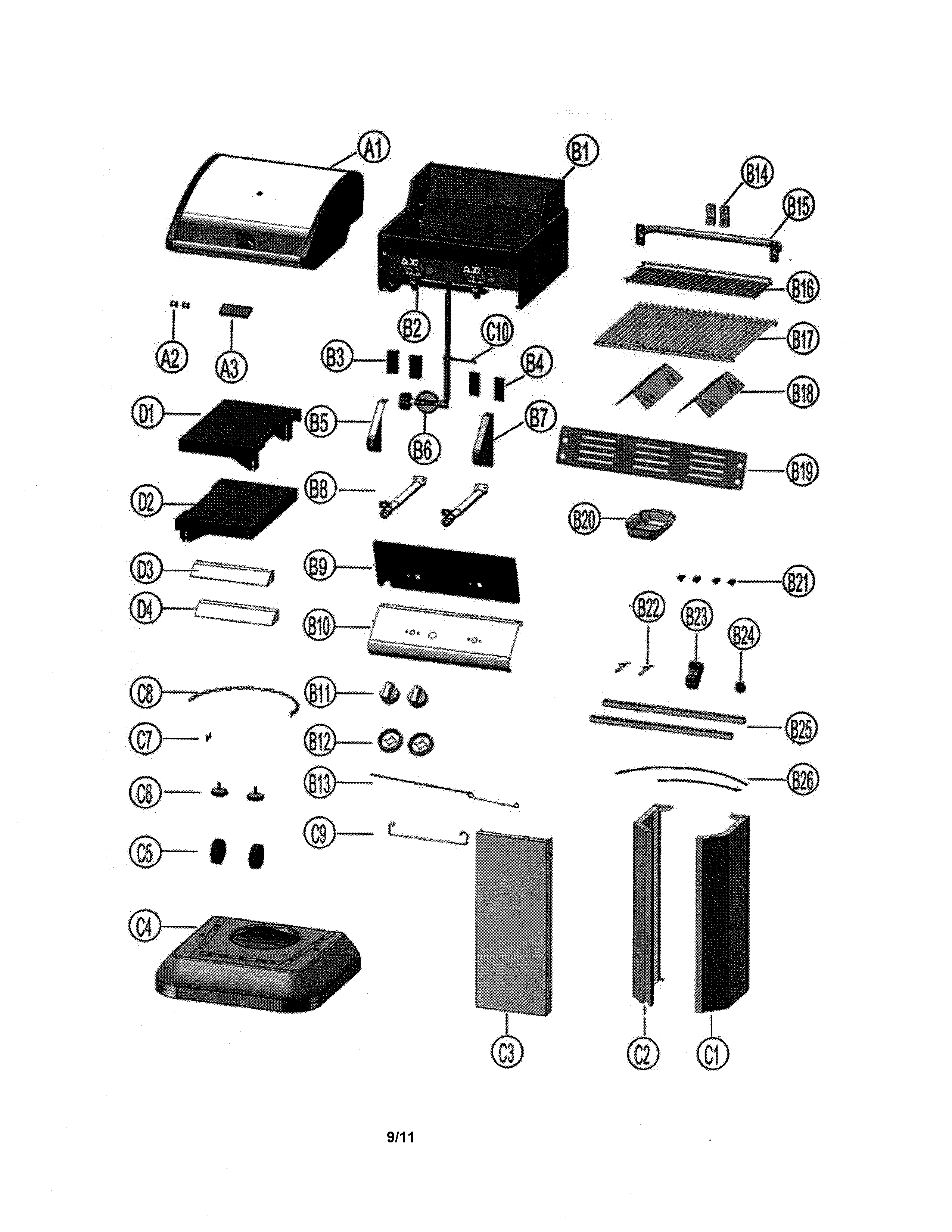KENMORE GAS GRILL Parts | Model 11916149210 | Sears PartsDirect