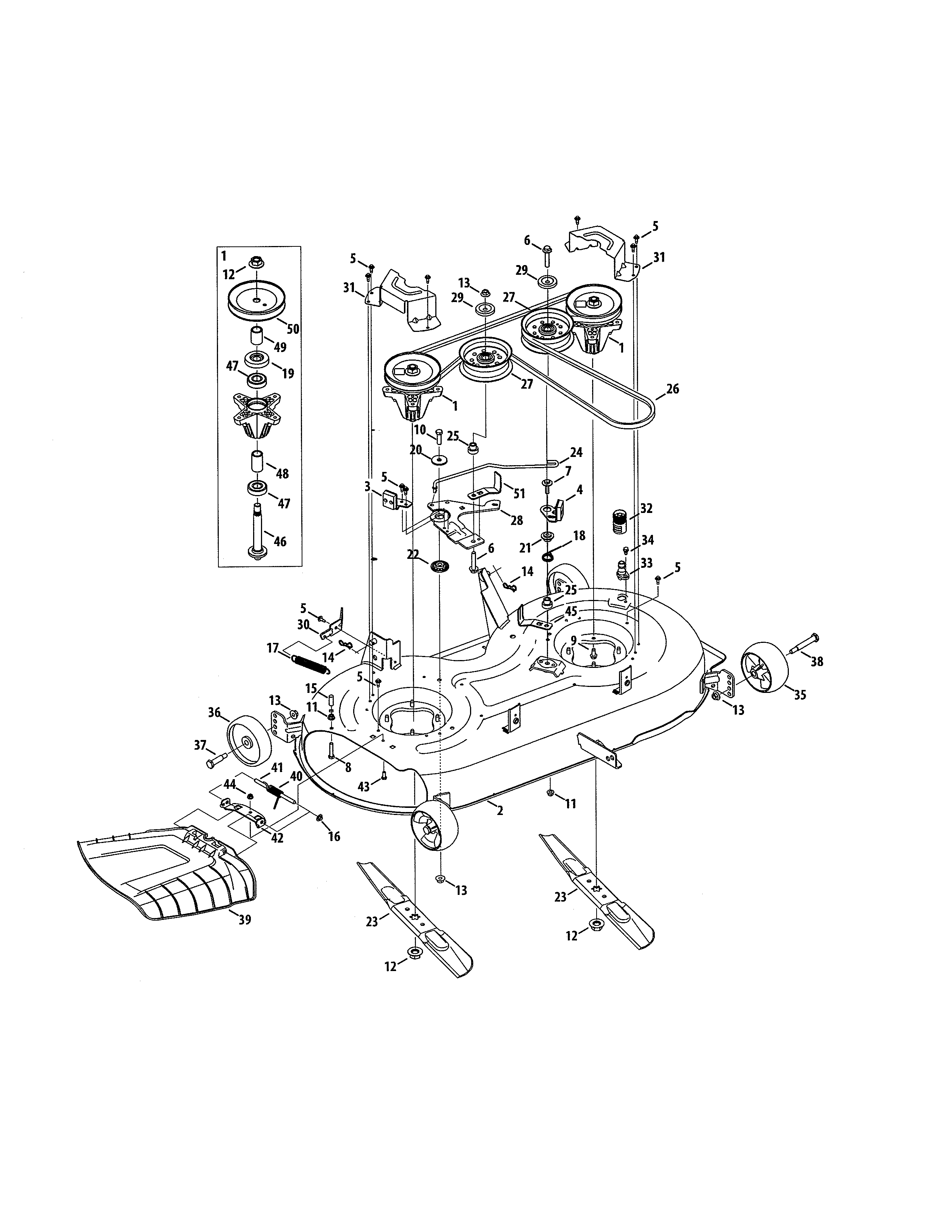 Craftsman Mower Deck Parts Diagram