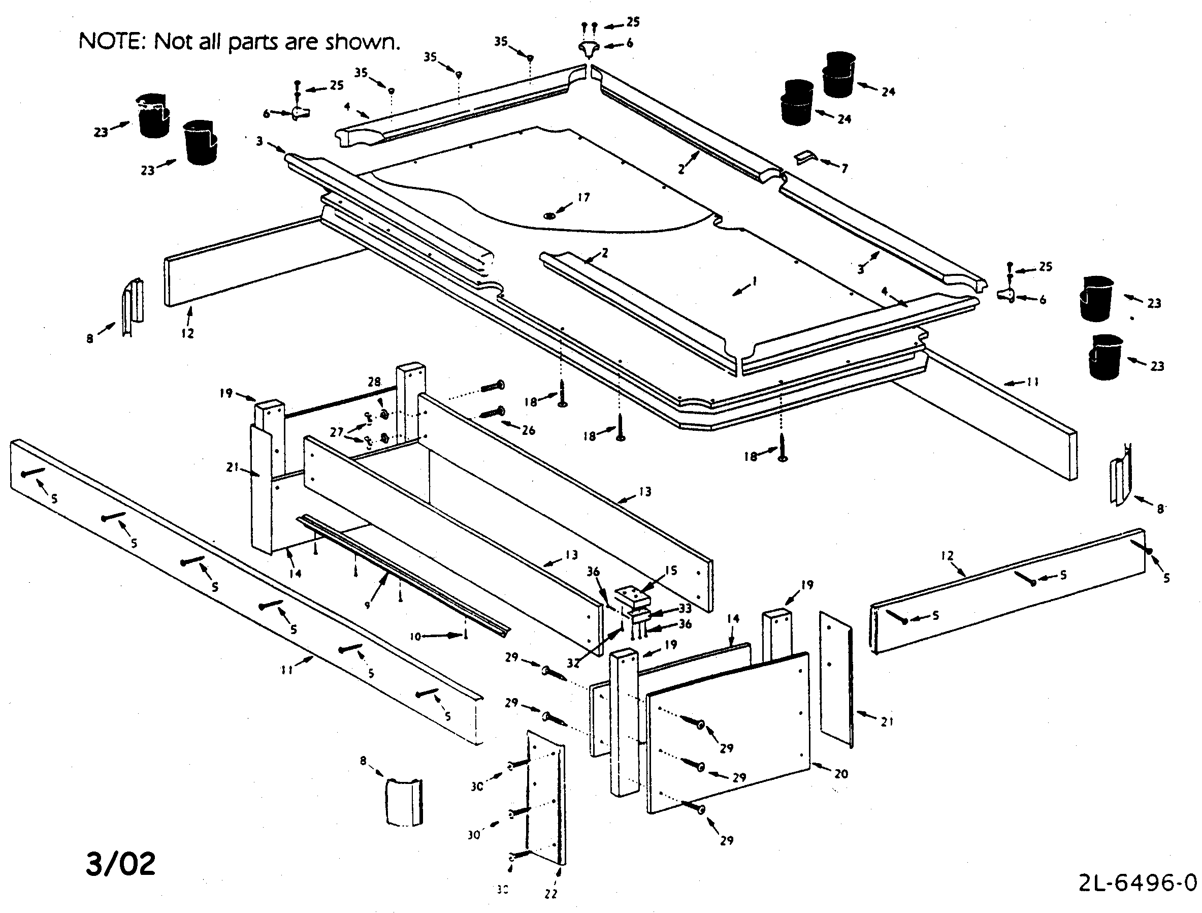 Sears Pool Table Parts