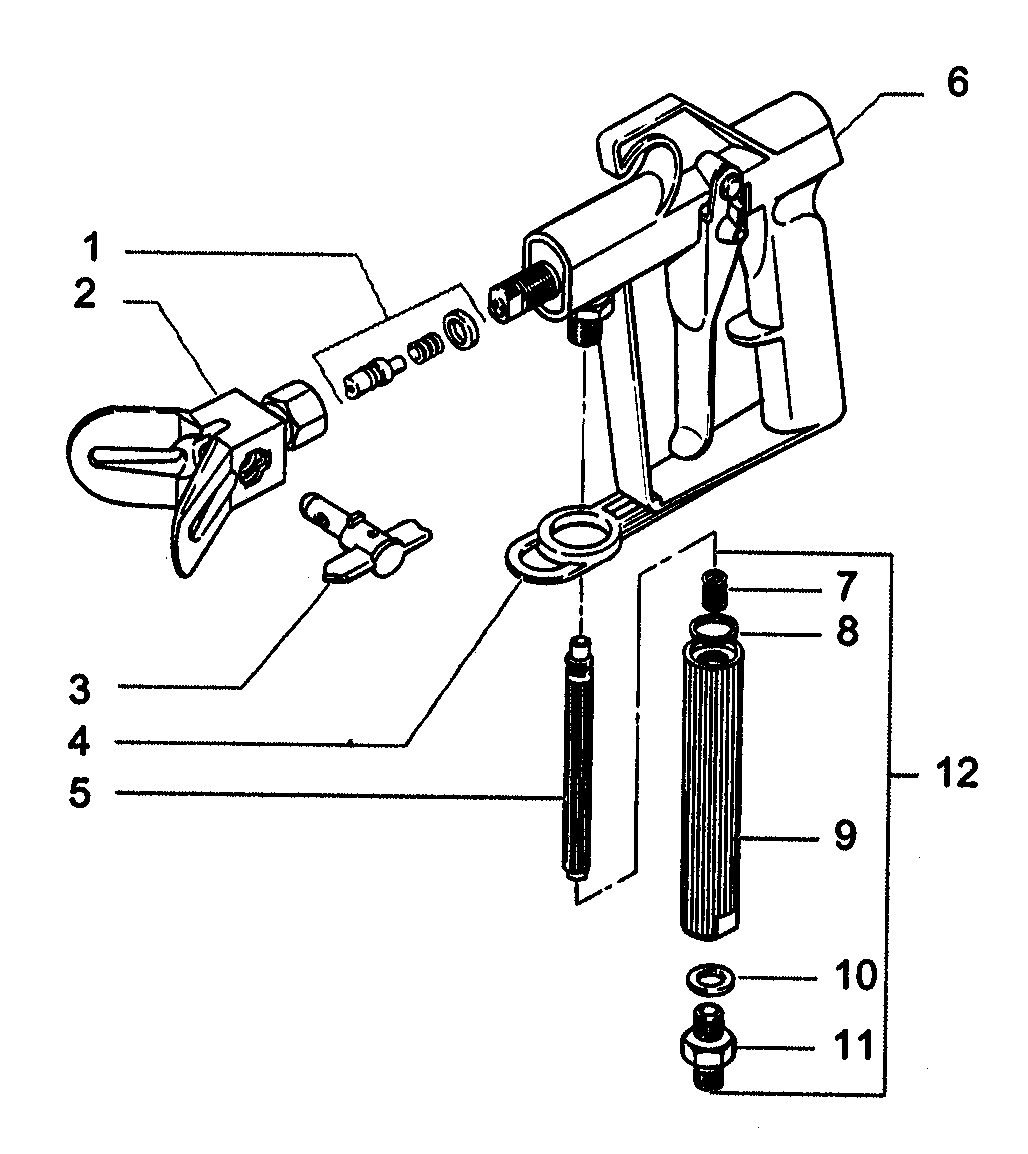 G06 SPRAY GUN Diagram & Parts List for Model 835 WagnerParts Painting