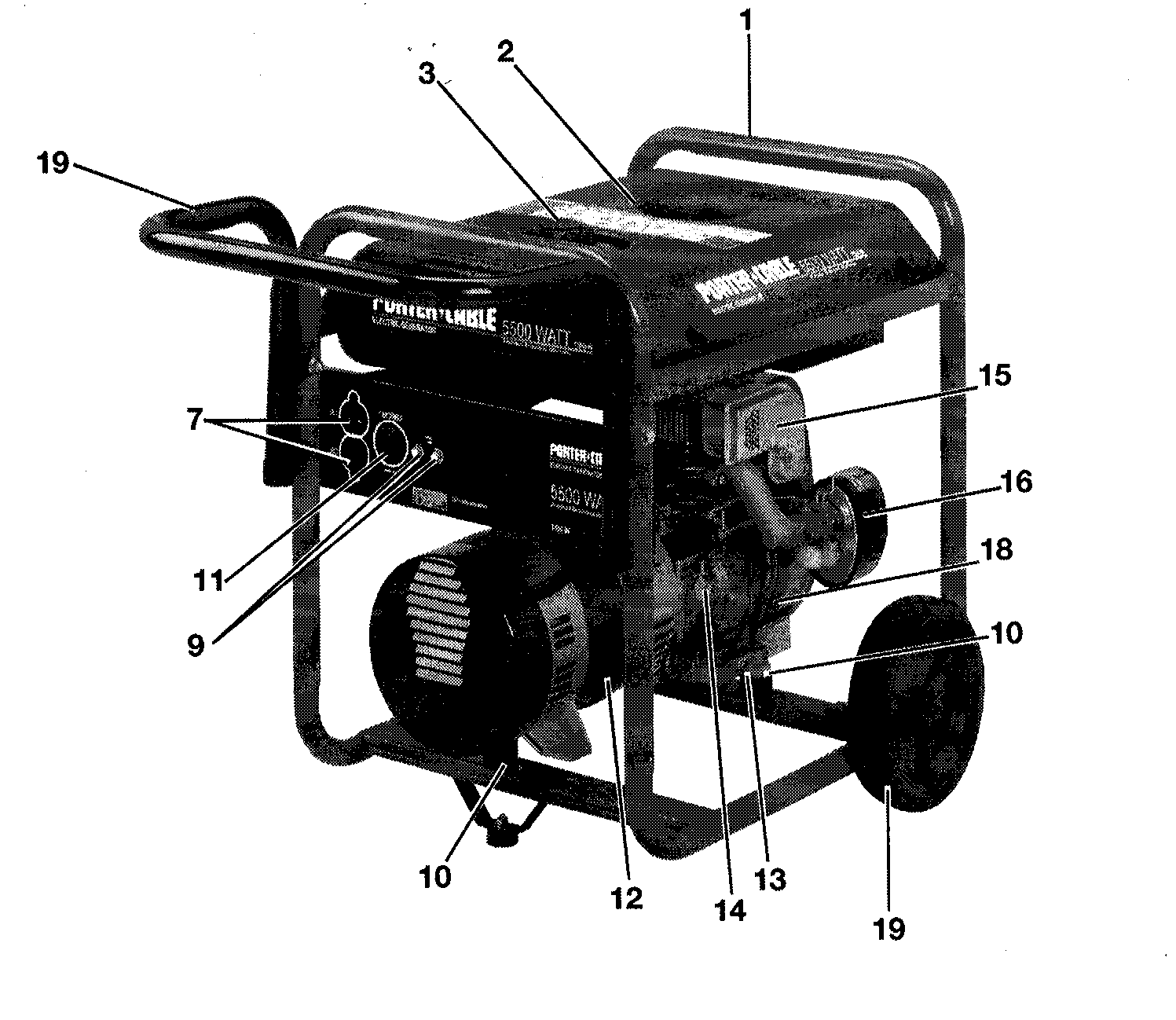 PORTER CABLE GENERATOR Parts Model t550w Sears PartsDirect