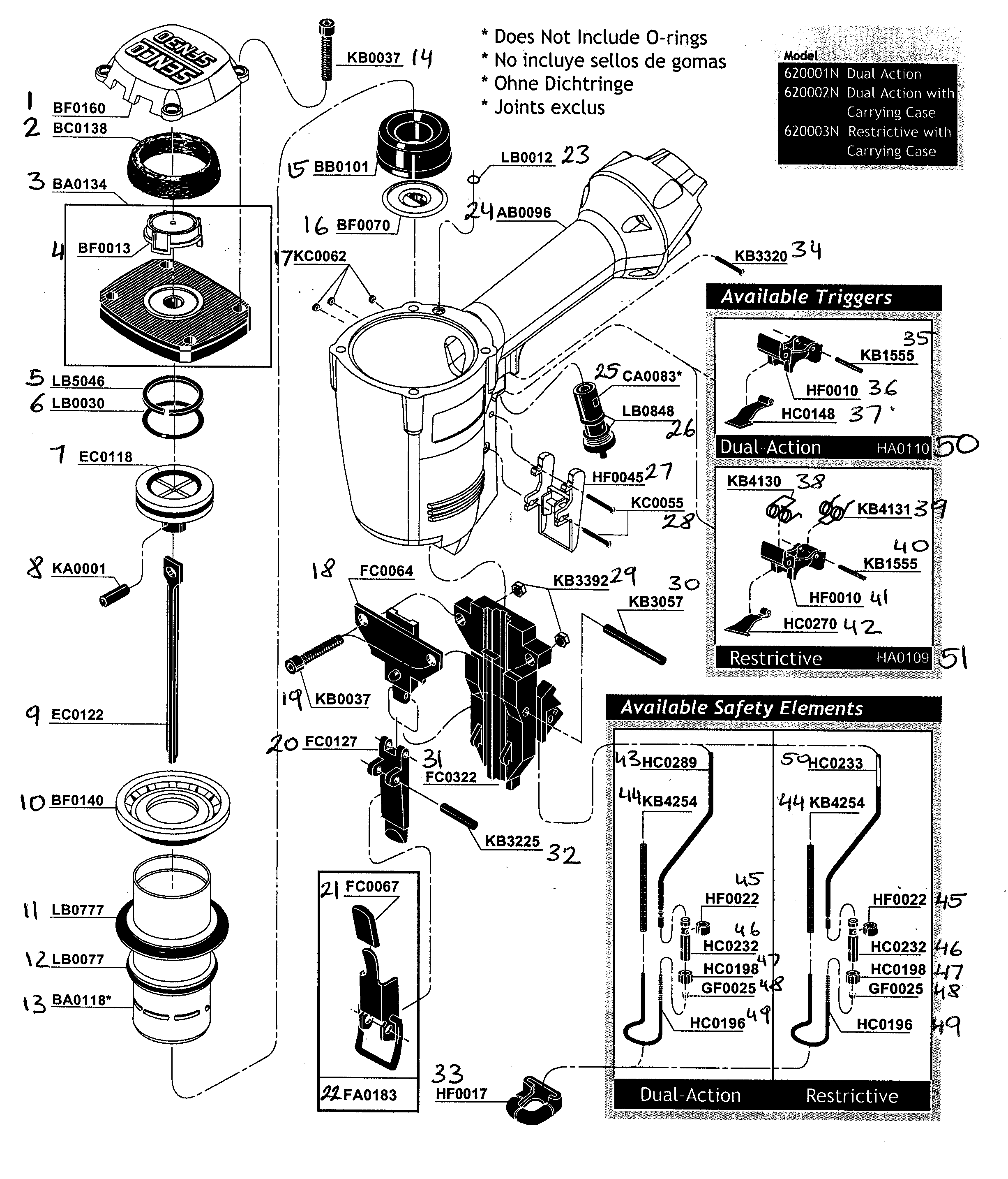 Senco Nail Gun Parts Diagram