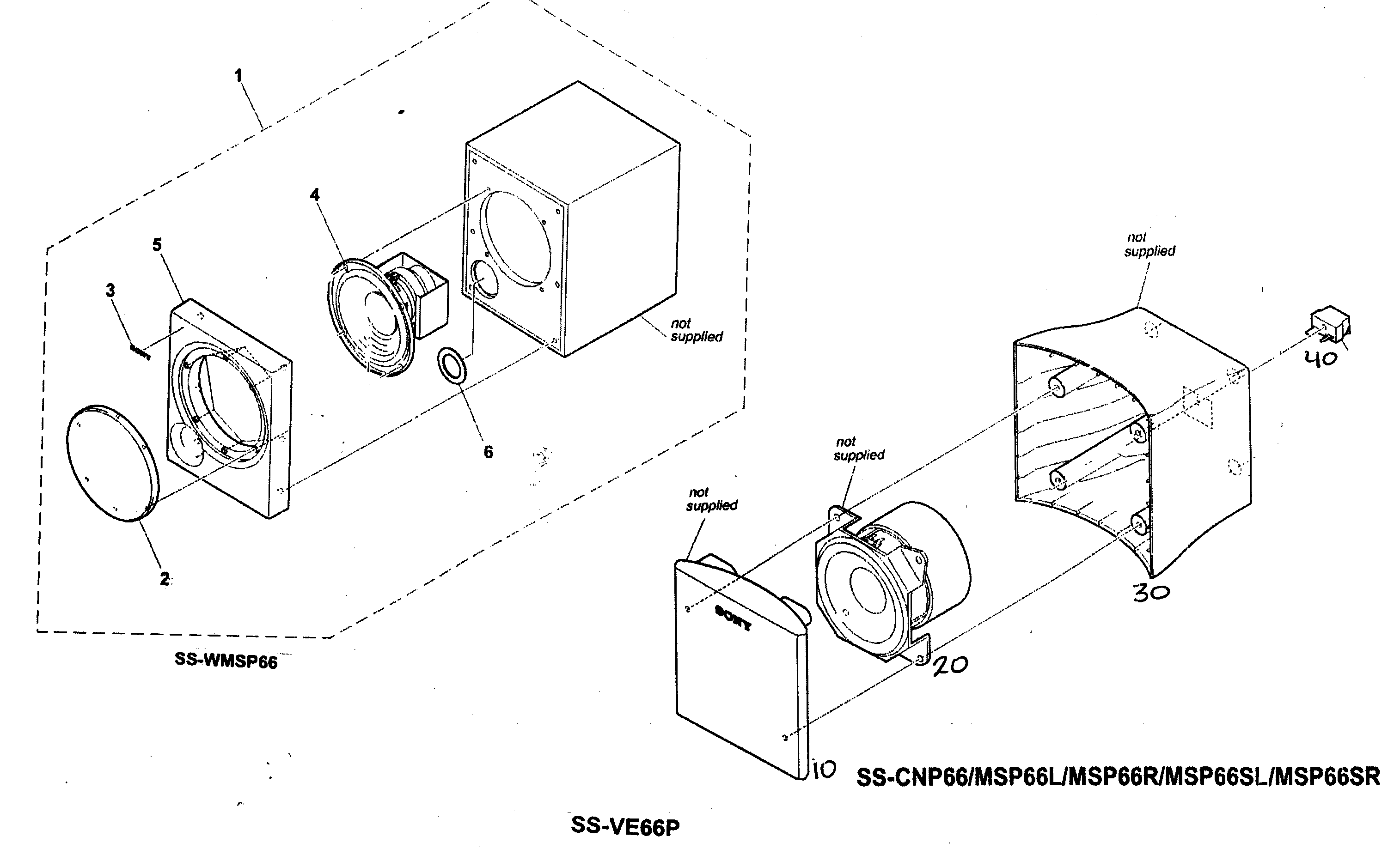 Sony Speaker System Parts