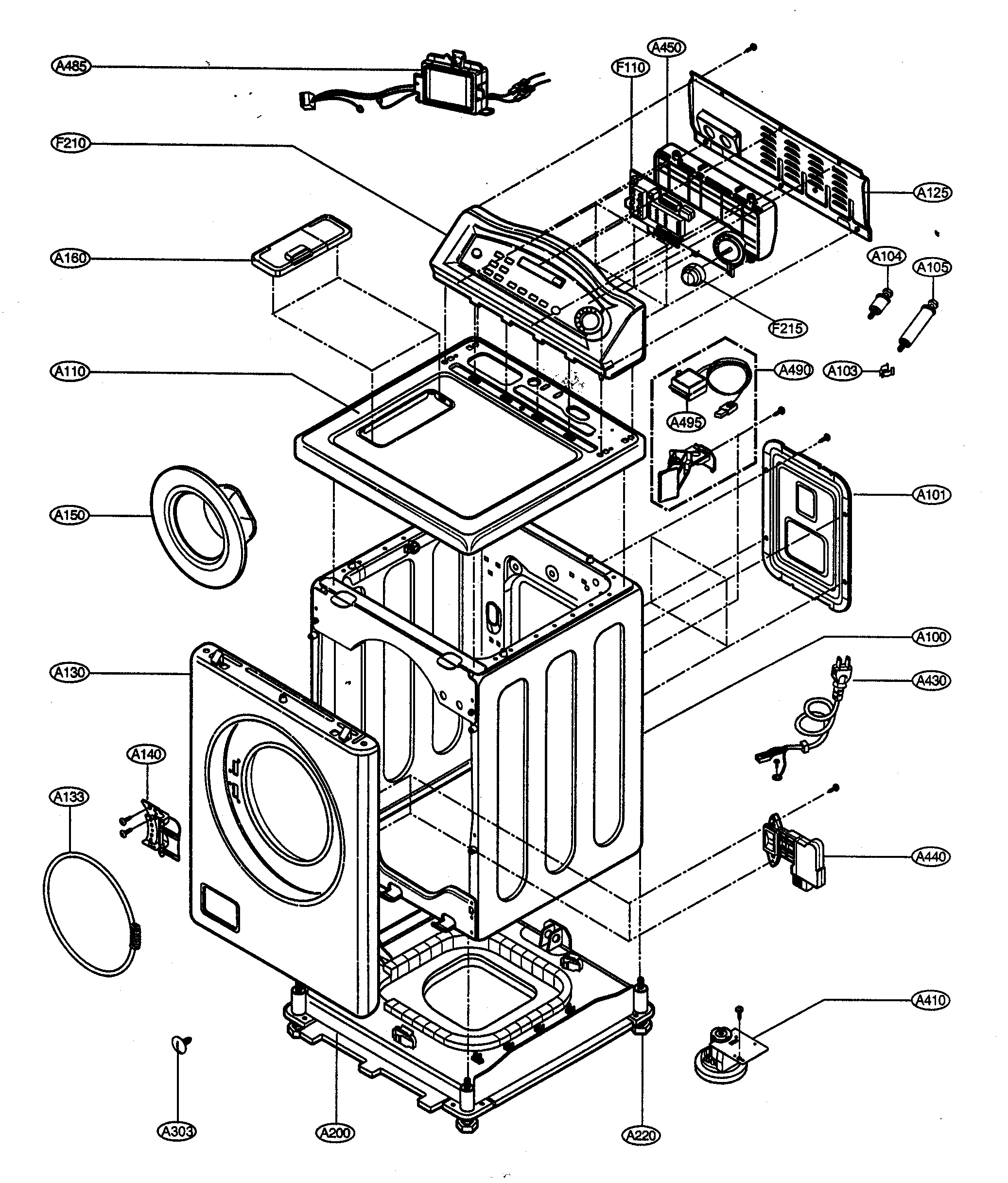 Front Load Washers Lg Front Load Washer Parts Diagram